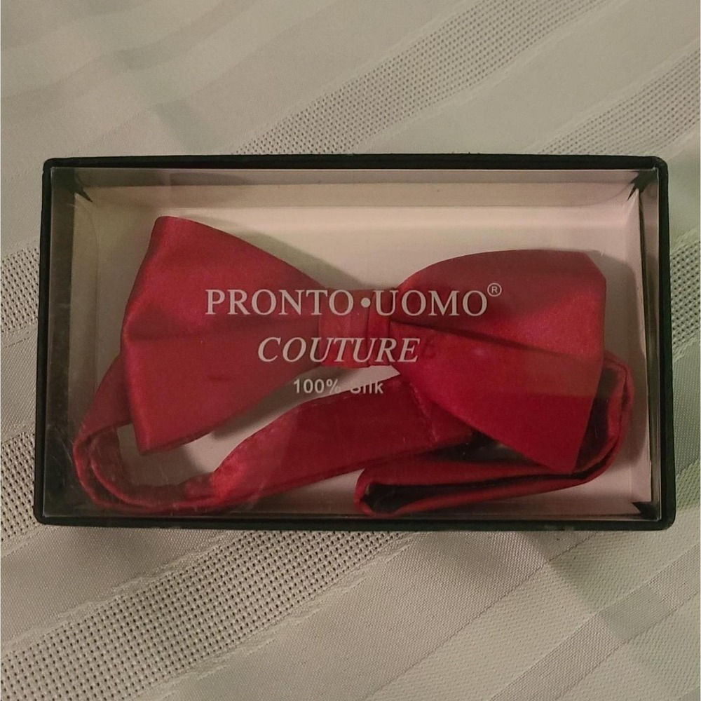 Mens Bow Tie‎ Pronto Uomo Couture 100% Silk NWT Bow NeckTie NEW In-Box